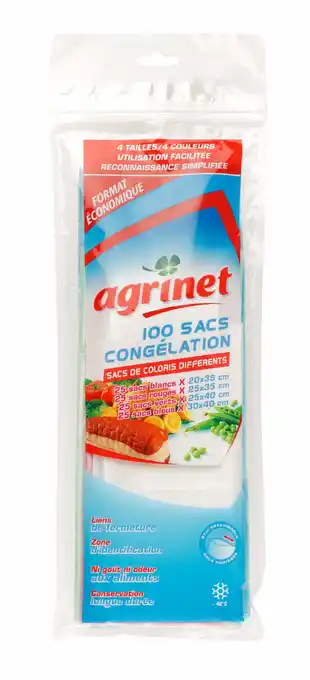 Gamm vert Sacs congélation 3 formats agrinet offre