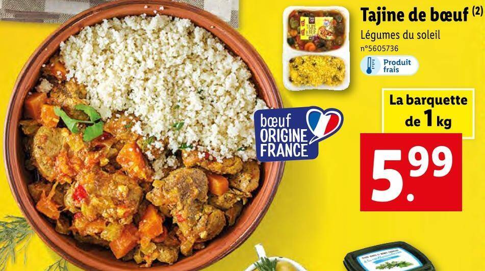 Promo Tajine de bœuf chez Lidl