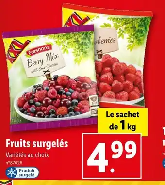 Lidl Freshona fruits surgelés offre