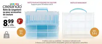 Lidl Crelando boîte de rangement ou pour accessoires de couture offre