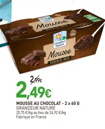 naturéO Grandeur nature mousse au chocolat offre