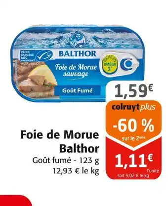 Colruyt Balthor foie de morue offre