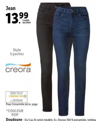 Lidl Creora jean offre