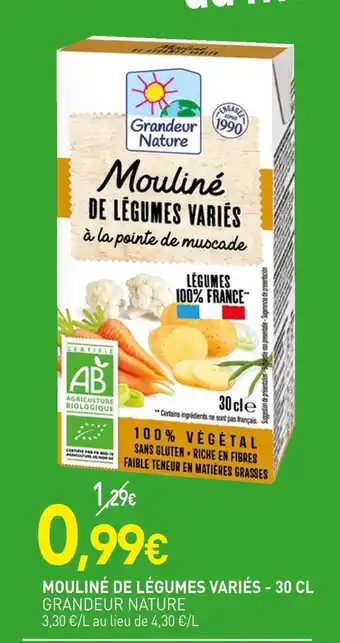 naturéO Grandeur nature mouliné de légumes variés offre
