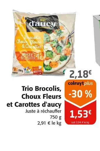 Colruyt D'aucy trio brocolis, choux fleurs et carottes offre