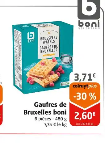 Colruyt Boni gaufres de bruxelles offre