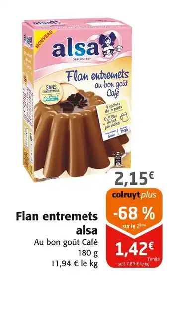 Colruyt Alsa flan entremets offre