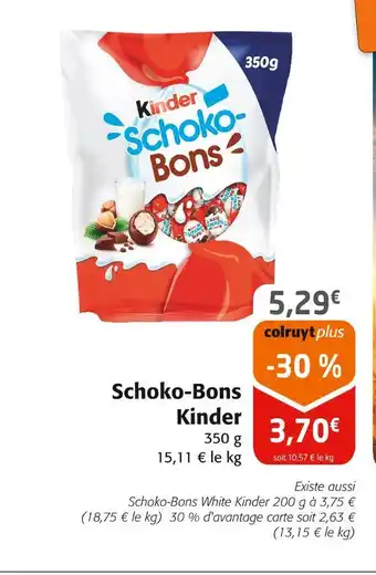 Colruyt Kinder schoko-bons offre