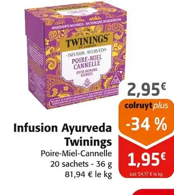 Colruyt Twinings infusion ayurveda offre