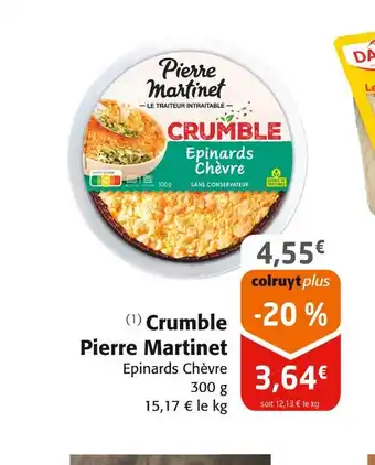 Colruyt Pierre martinet crumble offre