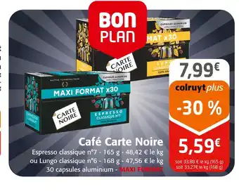 Colruyt Carte noire café offre
