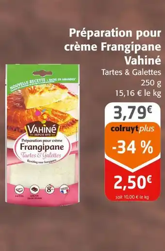 Colruyt Vahiné préparation pour crème frangipane offre