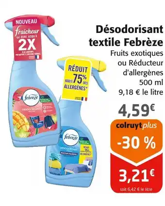 Colruyt Febrèze désodorisant textile offre