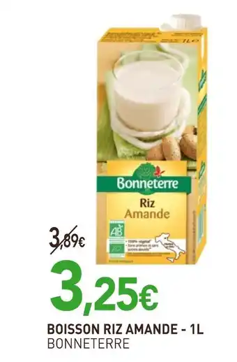 naturéO Bonneterre boisson riz amande offre