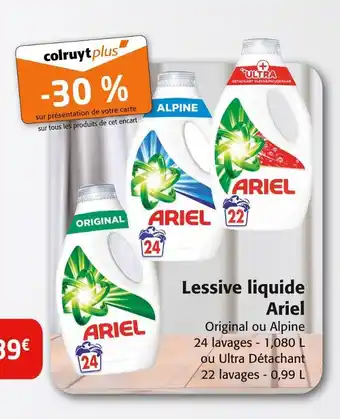 Colruyt Ariel lessive liquide offre