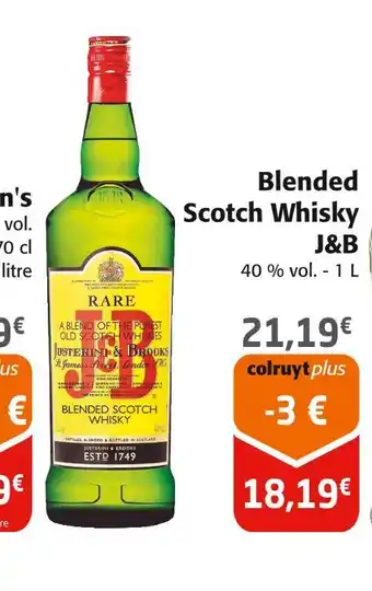 Colruyt J&b blended scotch whisky offre