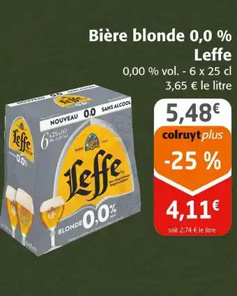 Colruyt Leffe bière blonde 0,0 % offre