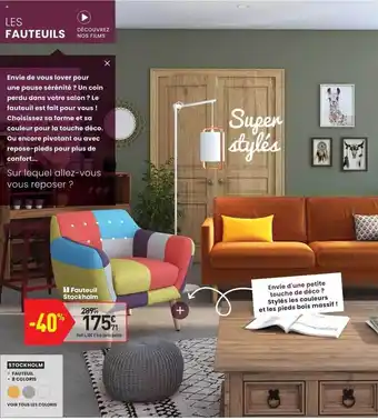 Conforama Fauteuil Stockholm offre