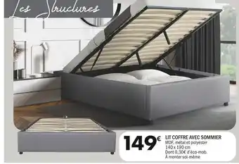 La Foir'Fouille Lit coffre avec sommier offre