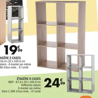La Foir'Fouille Étagère 6 cases offre