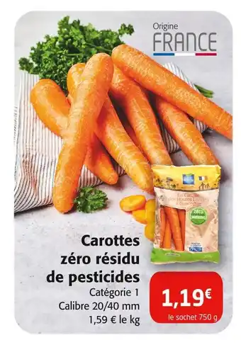 Colruyt Carottes zéro résidu de pesticides offre
