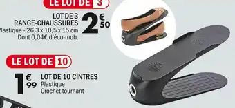 La Foir'Fouille Lot de 3 range-chaussures offre