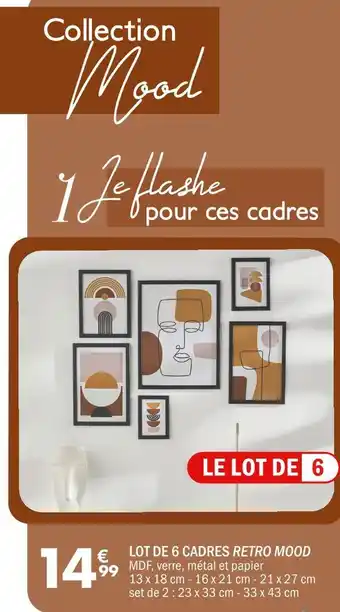 La Foir'Fouille Lot de 6 cadres retro mood offre