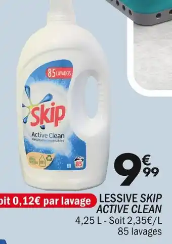 La Foir'Fouille Skip lessive active clean offre