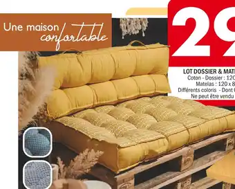 La Foir'Fouille Lot dossier & matelas palette offre