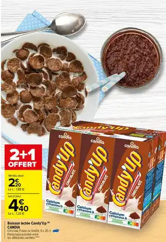 Carrefour Boisson Lactée Candy'up Candia offre