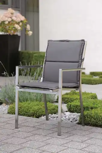 Jardiland Stern - fauteuil cardiff inox textilène gris argent offre