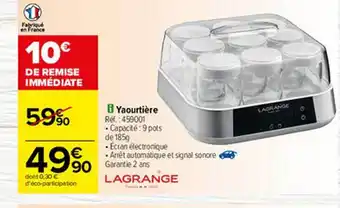 Carrefour Yaourtière offre
