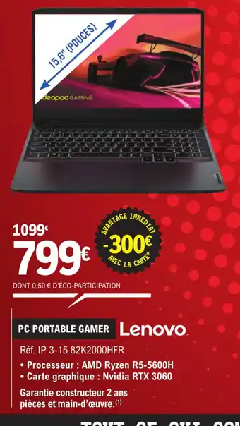 E.Leclerc PC PORTABLE GAMER Lenovo offre