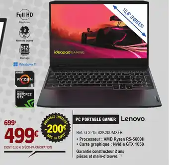 E.Leclerc PC PORTABLE GAMER Lenovo offre