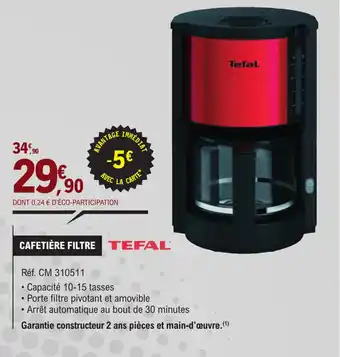 E.Leclerc CAFETIÈRE FILTRE TEFAL offre