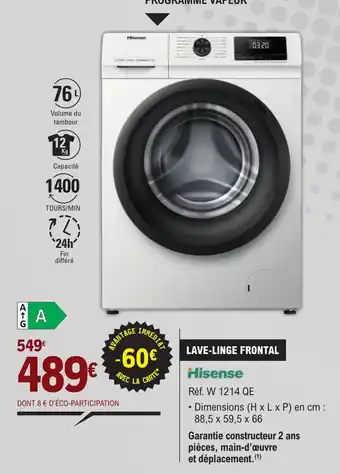 E.Leclerc LAVE-LINGE FRONTAL offre