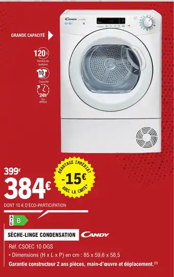 E.Leclerc SÈCHE-LINGE CONDENSATION CANDY offre