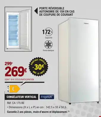 E.Leclerc CONGÉLATEUR VERTICAL offre