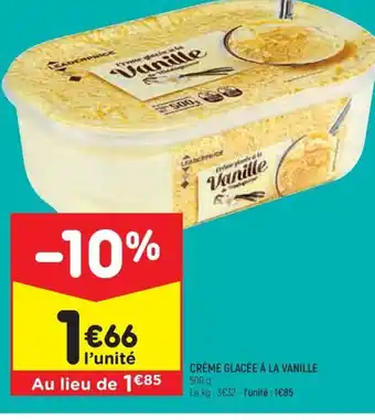 Leader Price CRÈME GLACÉE À LA VANILLE 500 g offre