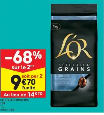 Leader Price CAFÉ SÉLECTION GRAINS offre