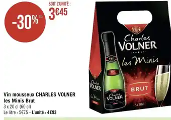 Casino Supermarchés Vin mousseux CHARLES VOLNER offre