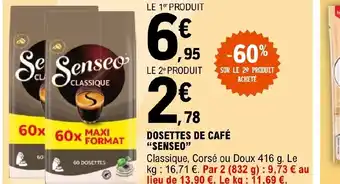E.Leclerc Express DOSETTES DE CAFÉ SENSEO offre