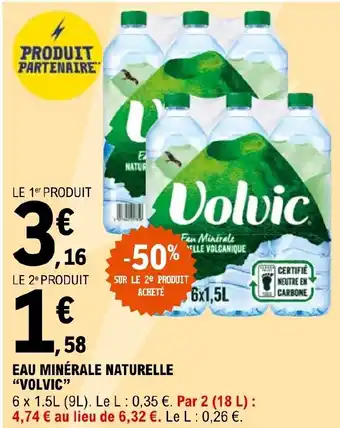 E.Leclerc Express EAU MINÉRALE NATURELLE "VOLVIC" offre