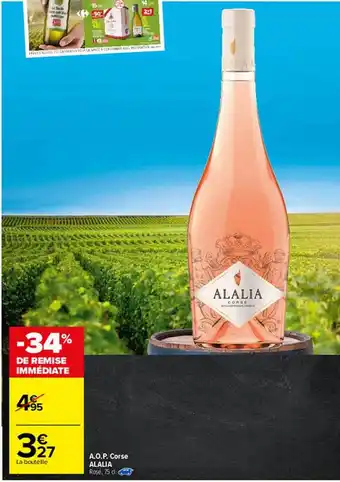 Carrefour Aop Corse Alalia offre