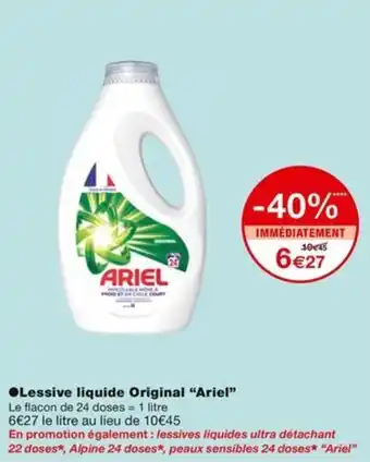 Monoprix ●Lessive liquide Original "Ariel" offre