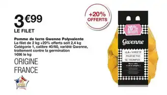 Monoprix Pomme de terre Gwenne Polyvalente offre