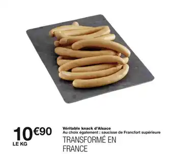 Monoprix Véritable knack d'Alsace offre