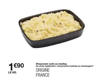 Monoprix Choucroute cuite au riesling offre