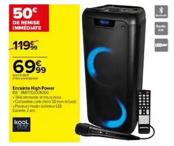 Carrefour Enceinte High Power Kool Star offre
