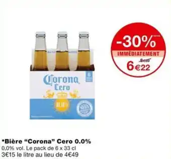 Monoprix *Bière "Corona" Cero 0.0% offre